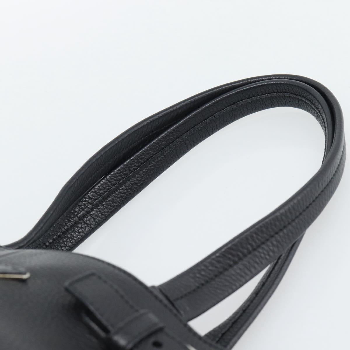 PRADA Tote Bag Vittero Dino Leather Black Silver Auth 192267SAM - Jerrillo image 8