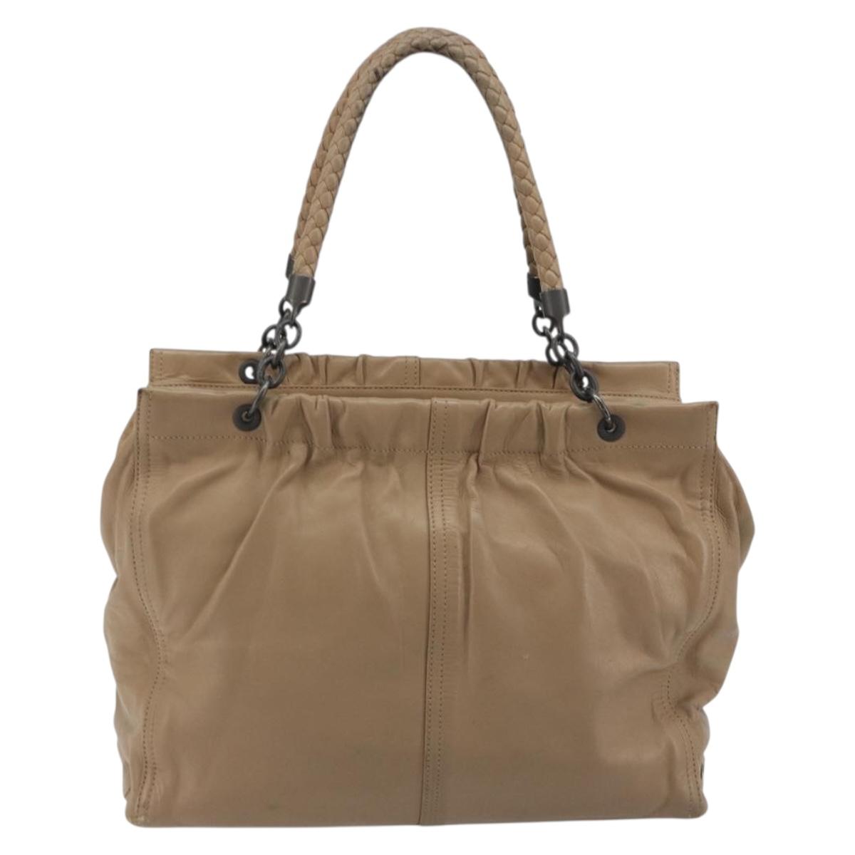 BOTTEGA VENETA INTRECCIATO Tote Bag Leather Beige Auth 192298 - Jerrillo image 2