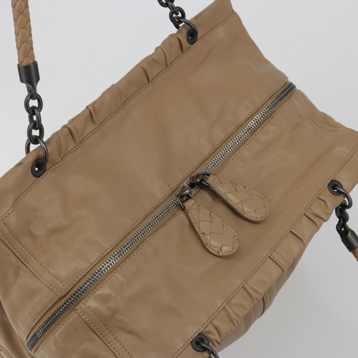 BOTTEGA VENETA INTRECCIATO Tote Bag Leather Beige Auth 192298 - Jerrillo image 6