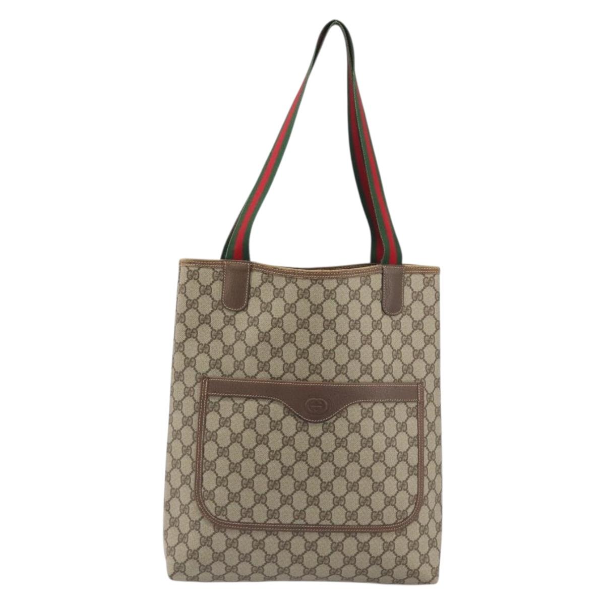 GUCCI GG Supreme Web Sherry Line Bag PVC Beige Gold 002 58 6487 Auth 192622A - Jerrillo image 2