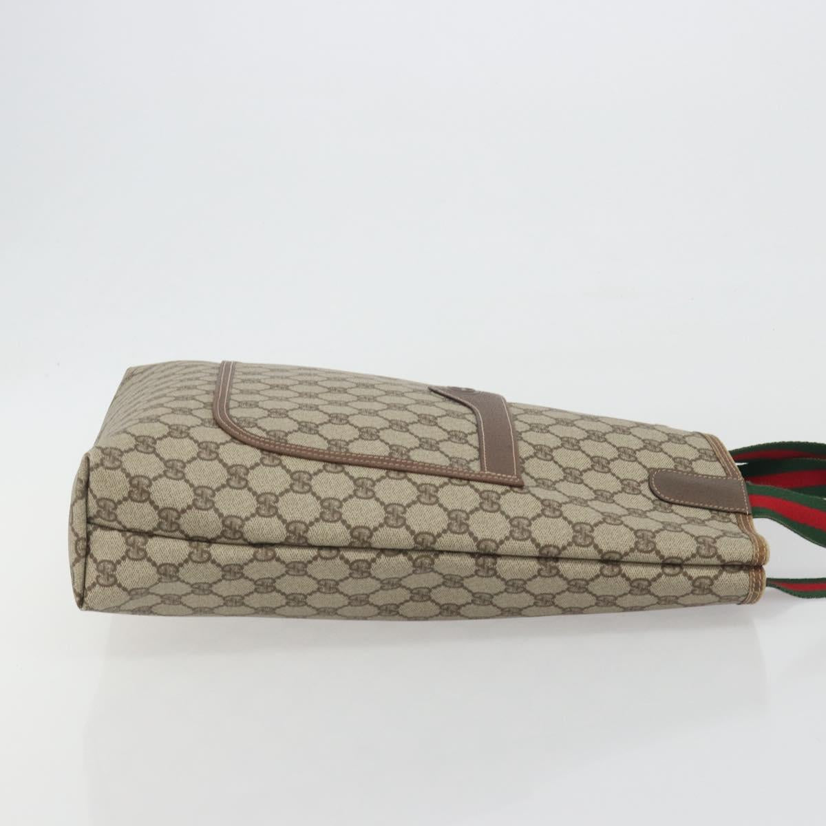 GUCCI GG Supreme Web Sherry Line Bag PVC Beige Gold 002 58 6487 Auth 192622A - Jerrillo image 4