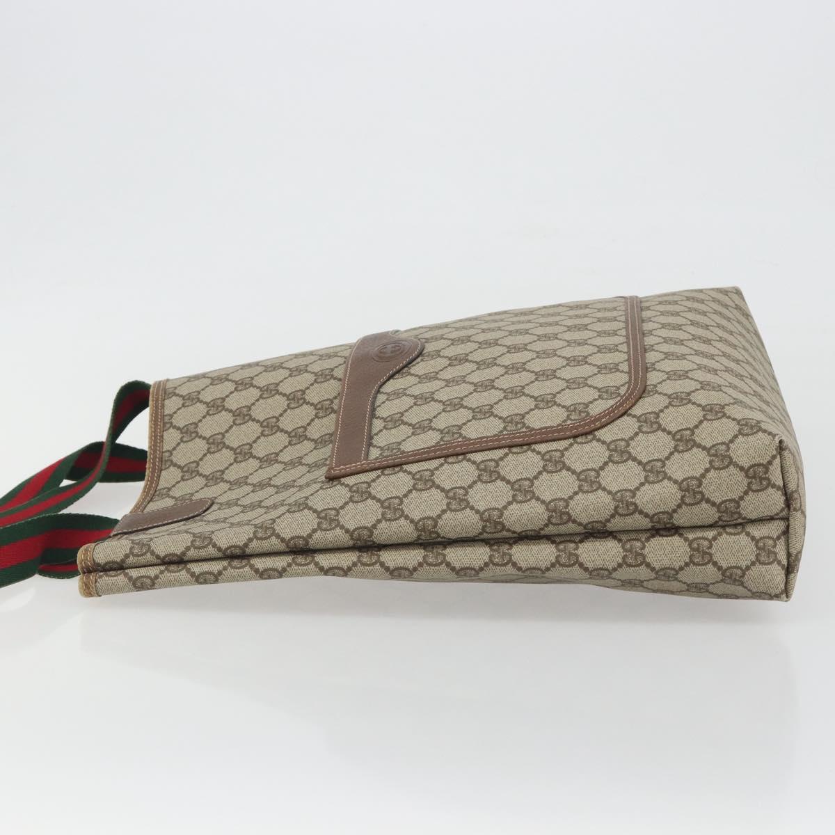 GUCCI GG Supreme Web Sherry Line Bag PVC Beige Gold 002 58 6487 Auth 192622A - Jerrillo image 5