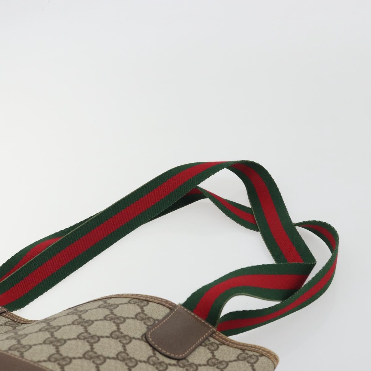 GUCCI GG Supreme Web Sherry Line Bag PVC Beige Gold 002 58 6487 Auth 192622A - Jerrillo image 8