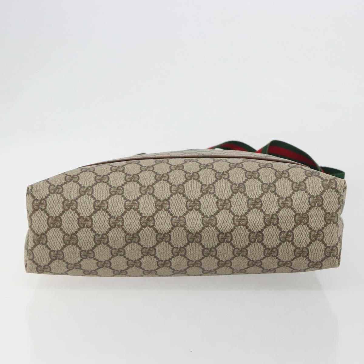 GUCCI GG Supreme Web Sherry Line Bag PVC Beige Gold 002 58 6487 Auth 192622A - Jerrillo image 9