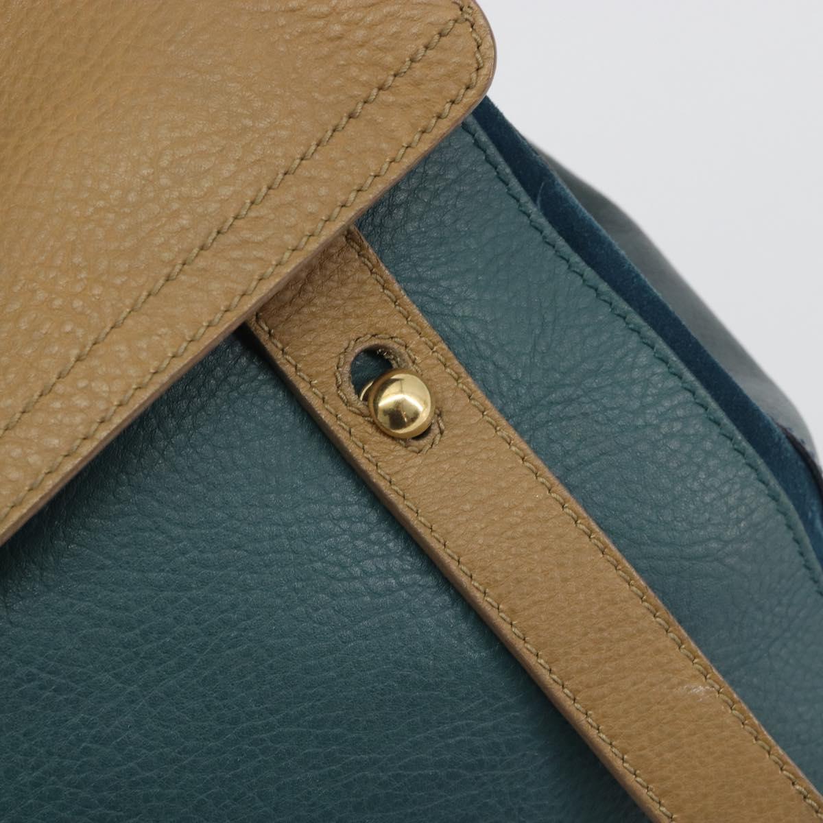 SAINT LAURENT Hand Bag Leather Navy Beige 197149 Auth 192695A - Jerrillo image 10