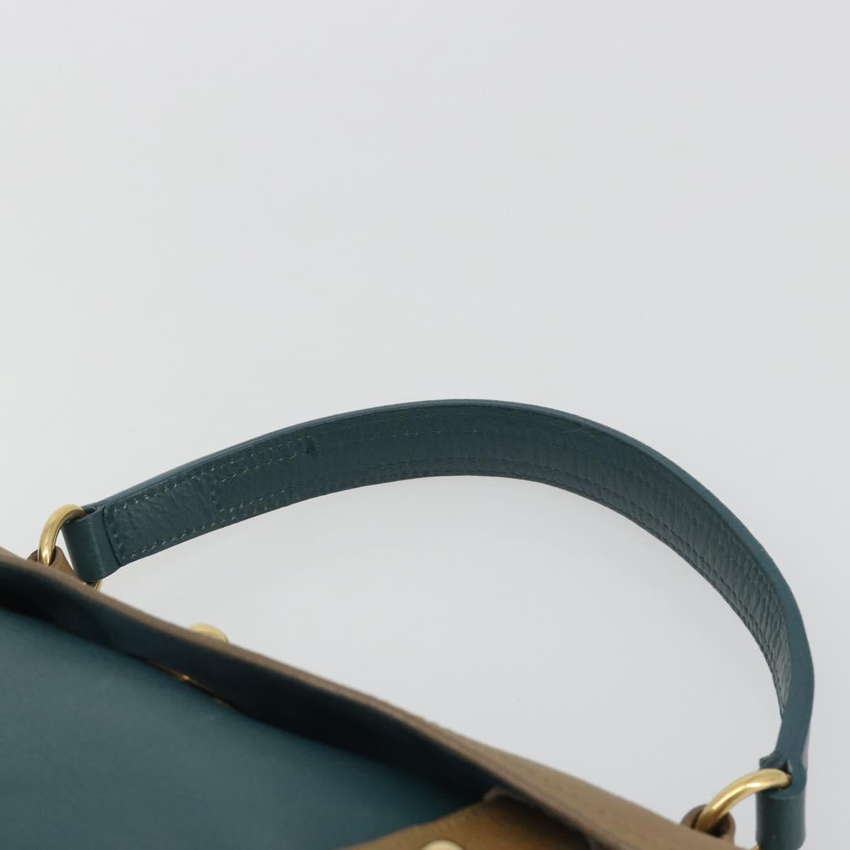 SAINT LAURENT Hand Bag Leather Navy Beige 197149 Auth 192695A - Jerrillo image 8
