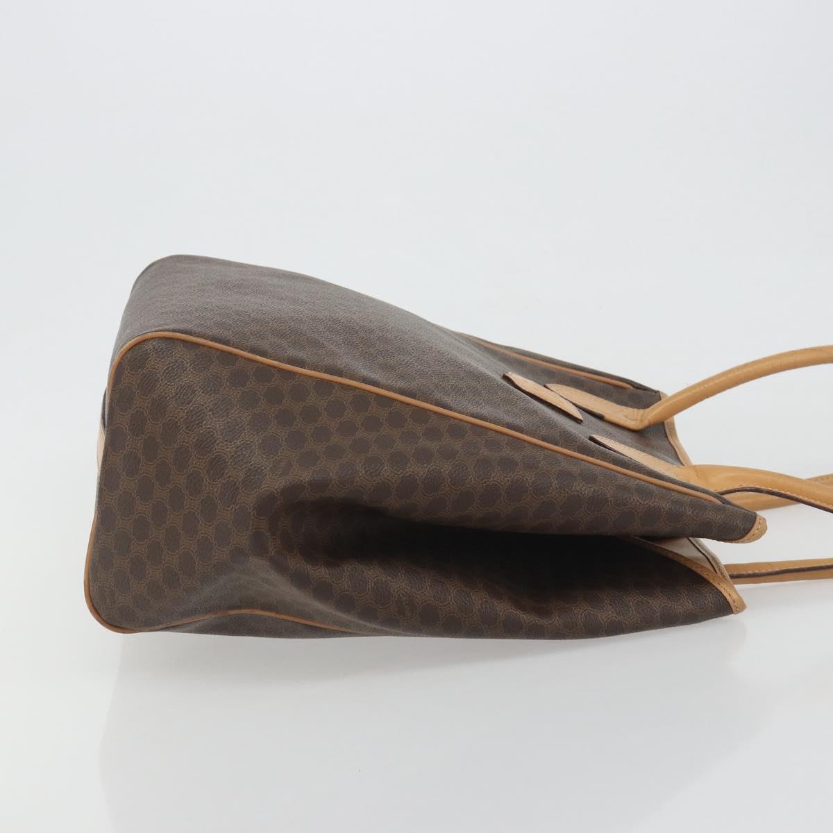 CELINE Macadam Tote Bag PVC Leather Brown Gold Tone Auth 192701 - Jerrillo image 4