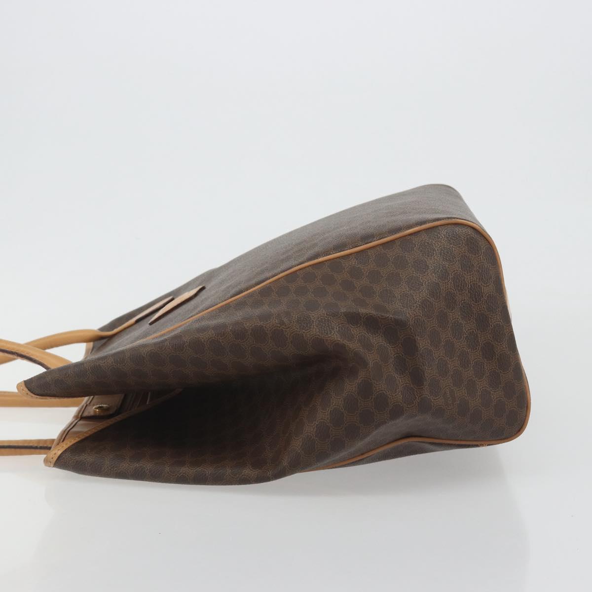 CELINE Macadam Tote Bag PVC Leather Brown Gold Tone Auth 192701 - Jerrillo image 5