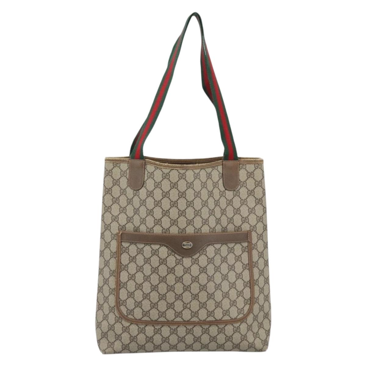 GUCCI GG Supreme Tote Bag PVC Leather Beige Auth 192725 - Jerrillo image 2