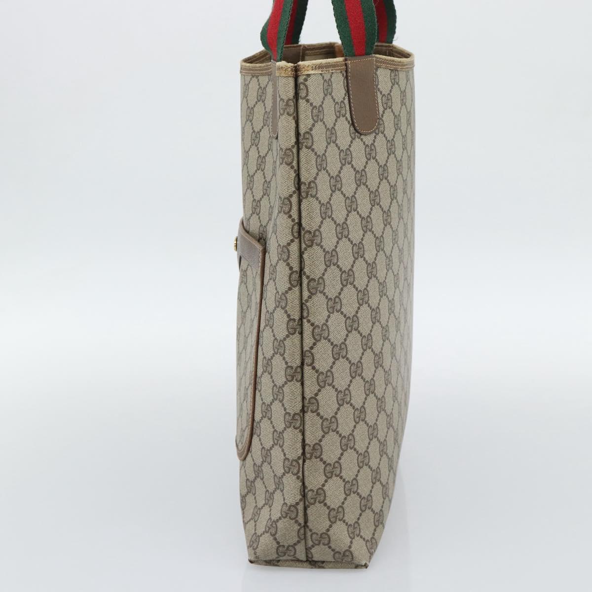 GUCCI GG Supreme Tote Bag PVC Leather Beige Auth 192725 - Jerrillo image 5