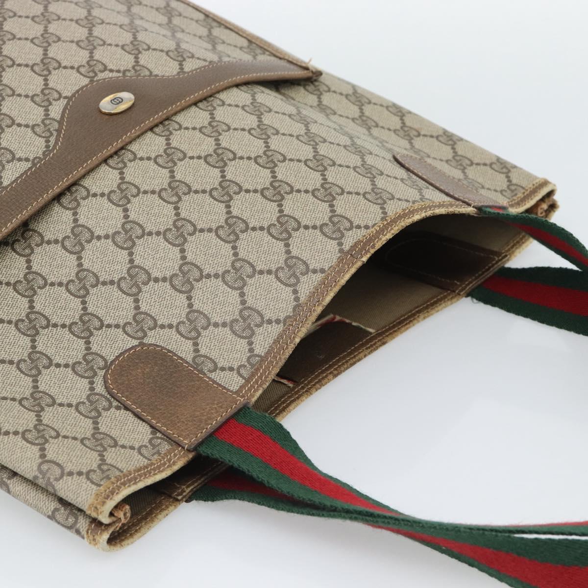 GUCCI GG Supreme Tote Bag PVC Leather Beige Auth 192725 - Jerrillo image 6
