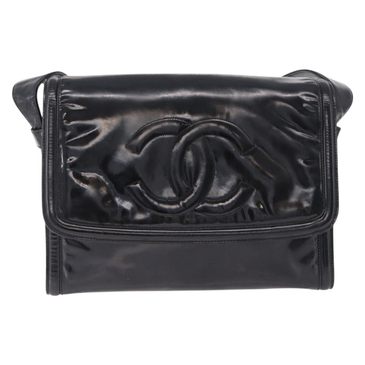 CHANEL Shoulder Bag Patent Black CC Auth 192734 - Jerrillo image 2
