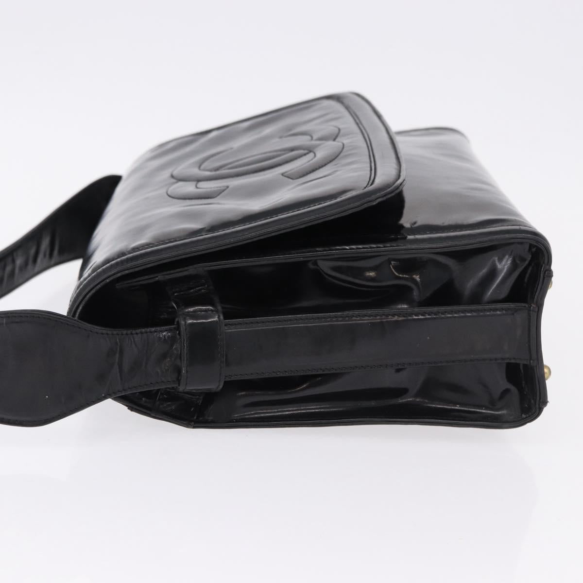 CHANEL Shoulder Bag Patent Black CC Auth 192734 - Jerrillo image 5