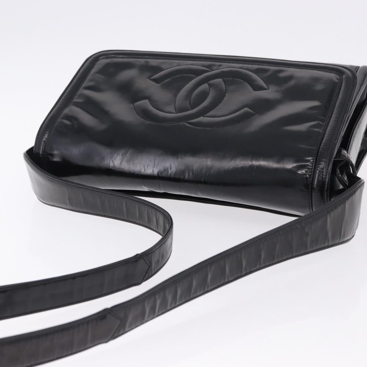 CHANEL Shoulder Bag Patent Black CC Auth 192734 - Jerrillo image 6