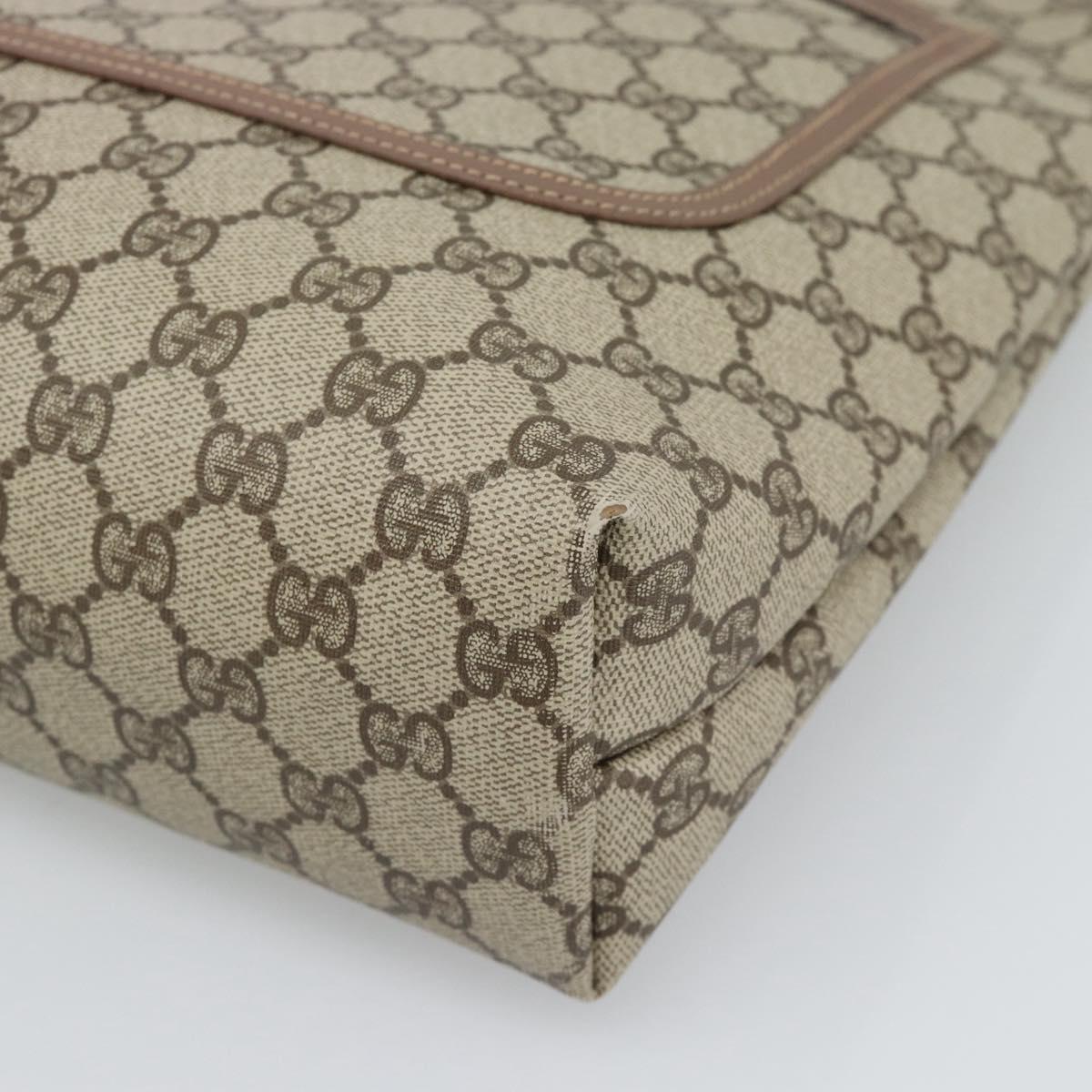 GUCCI GG Supreme Tote Bag PVC Leather Beige Auth 192744 - Jerrillo image 10