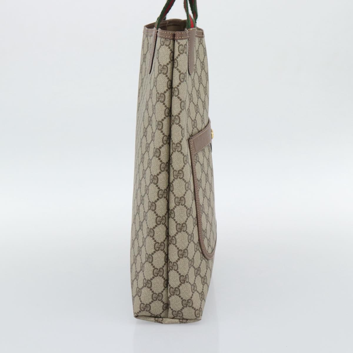 GUCCI GG Supreme Tote Bag PVC Leather Beige Auth 192744 - Jerrillo image 4