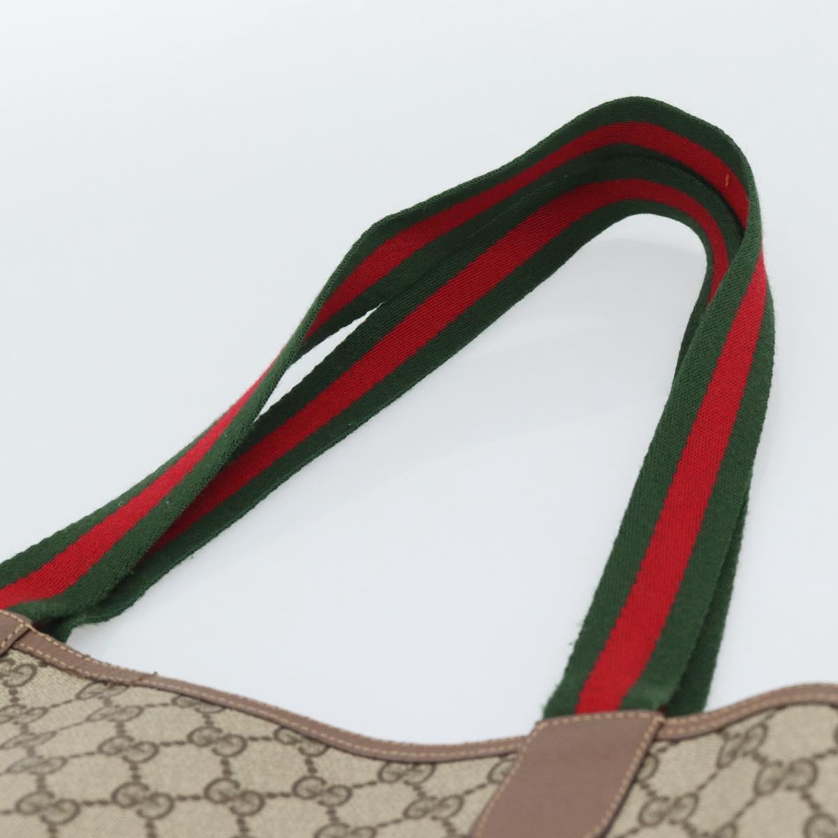 GUCCI GG Supreme Tote Bag PVC Leather Beige Auth 192744 - Jerrillo image 8