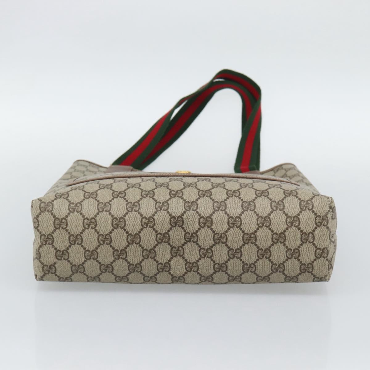 GUCCI GG Supreme Tote Bag PVC Leather Beige Auth 192744 - Jerrillo image 9