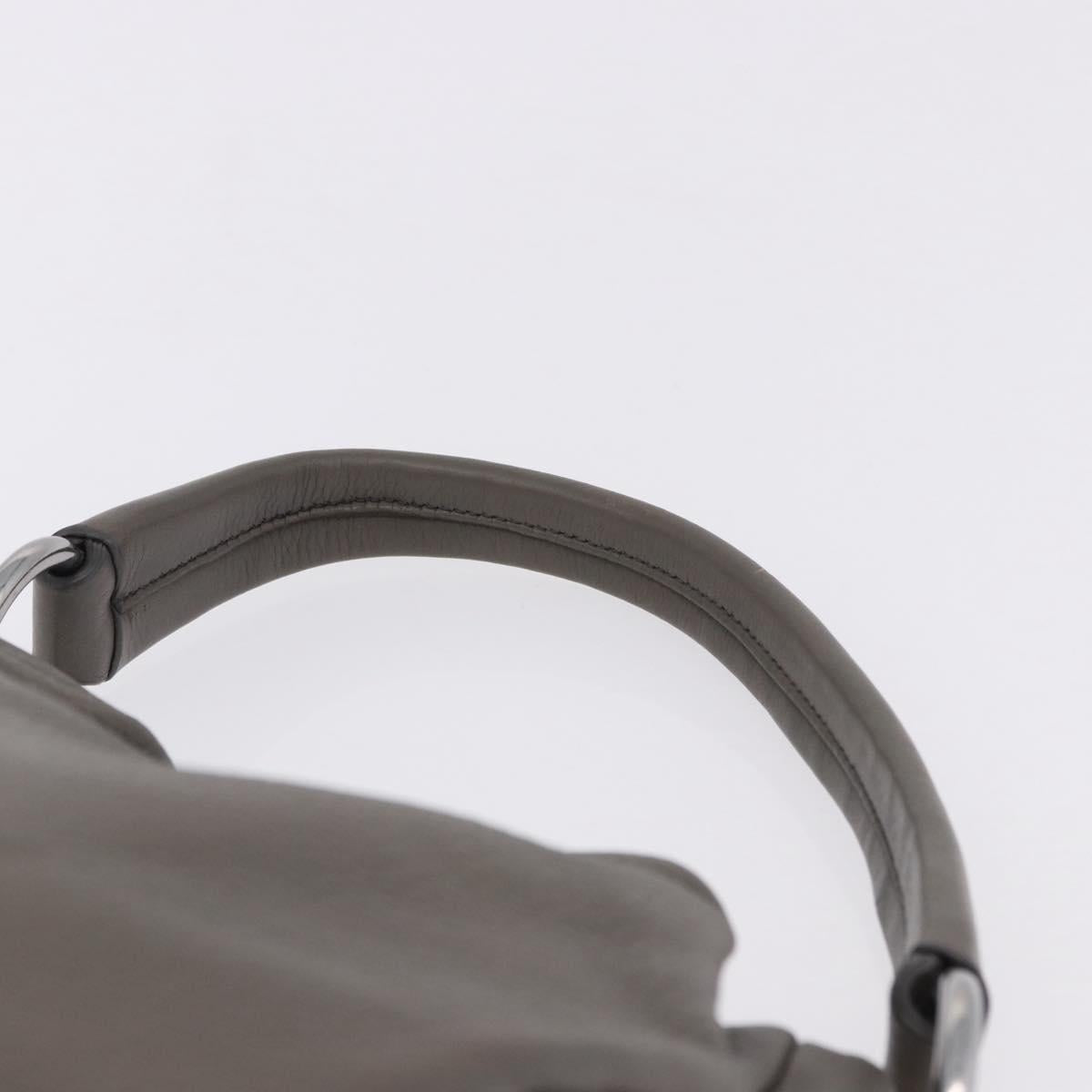 PRADA Shoulder Bag Leather Gray Silver Auth 192752A - Jerrillo image 8
