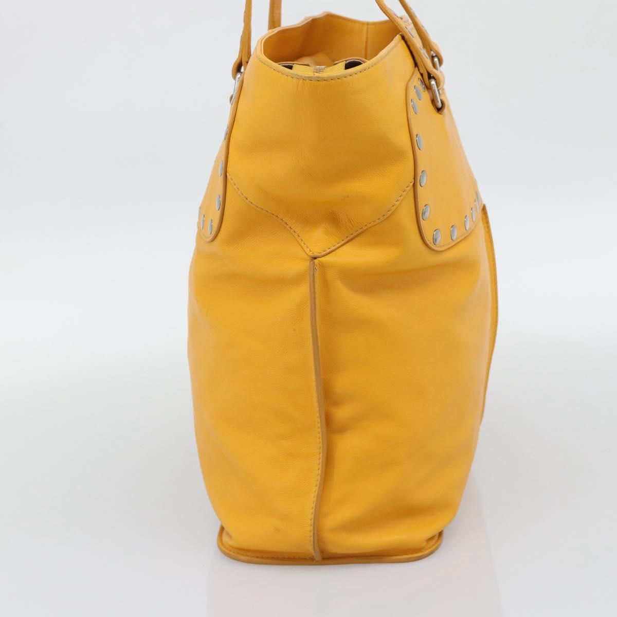 CELINE Hand Bag Leather Yellow Silver Auth 192757A - Jerrillo image 5