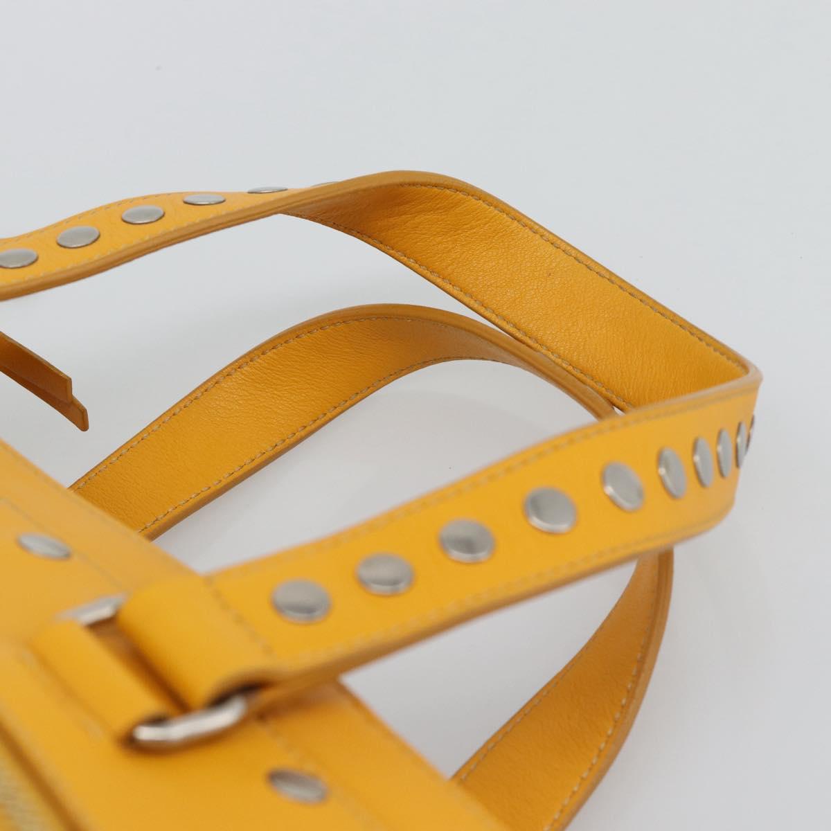 CELINE Hand Bag Leather Yellow Silver Auth 192757A - Jerrillo image 8