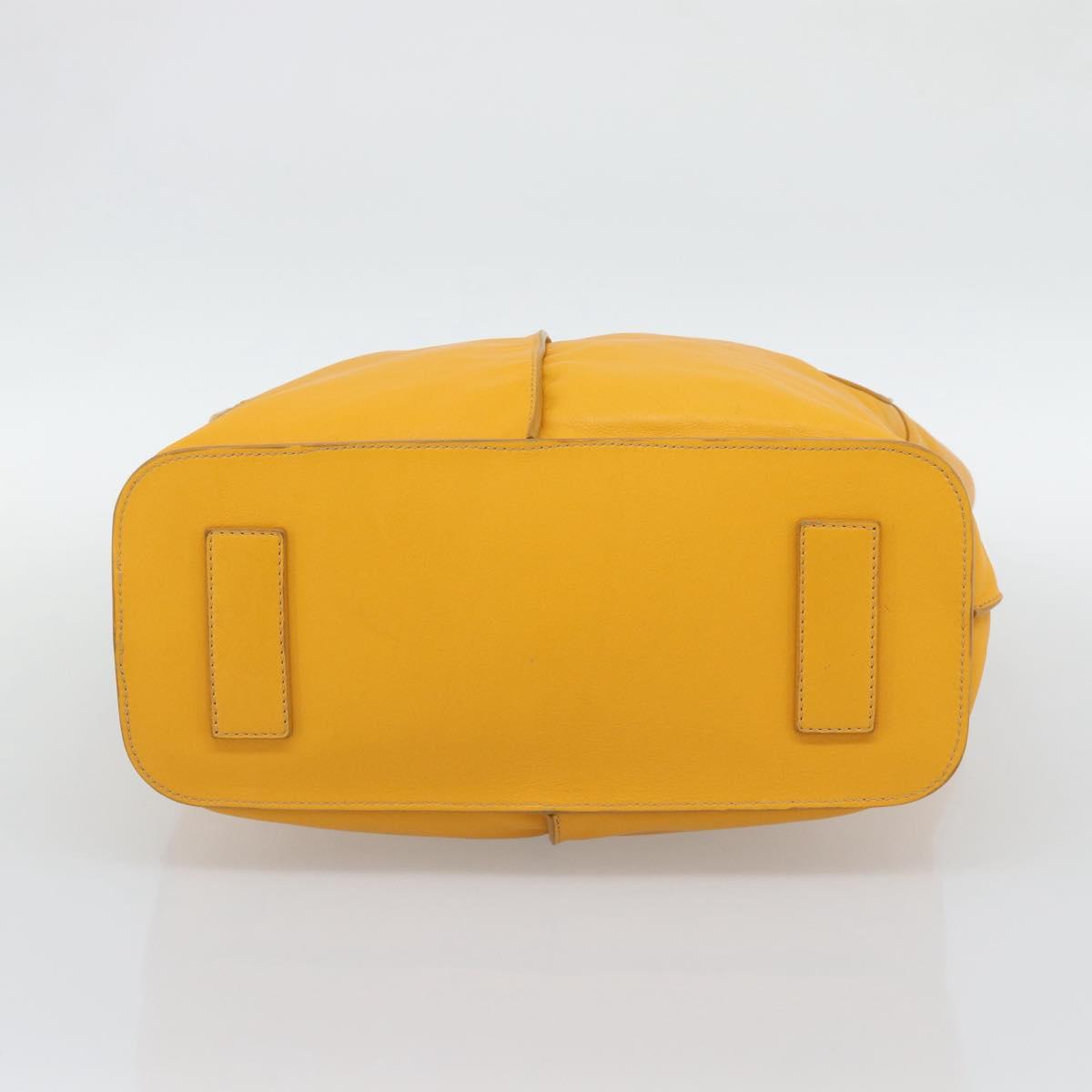 CELINE Hand Bag Leather Yellow Silver Auth 192757A - Jerrillo image 9