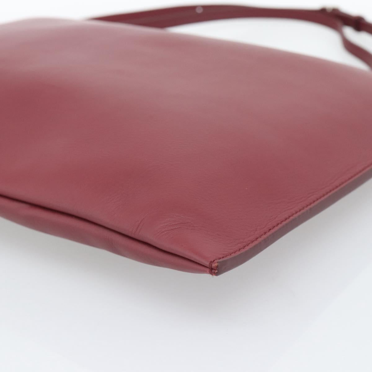 CELINE Shoulder Bag Leather Bordeaux Silver Auth 192759A - Jerrillo image 9