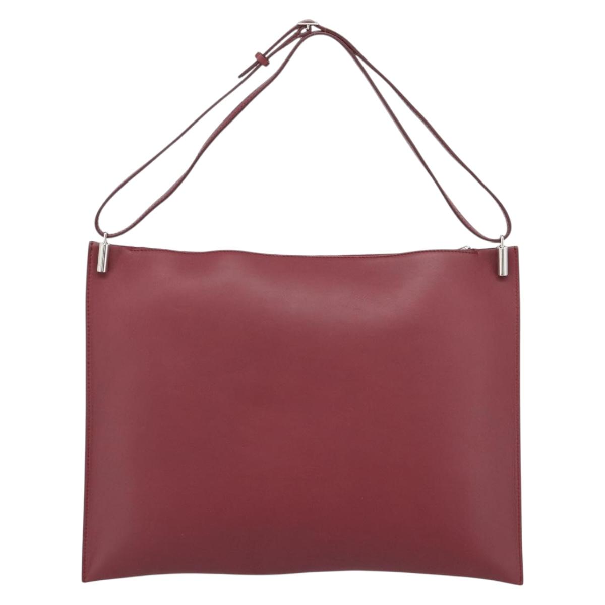 CELINE Shoulder Bag Leather Bordeaux Silver Auth 192759A - Jerrillo image 2