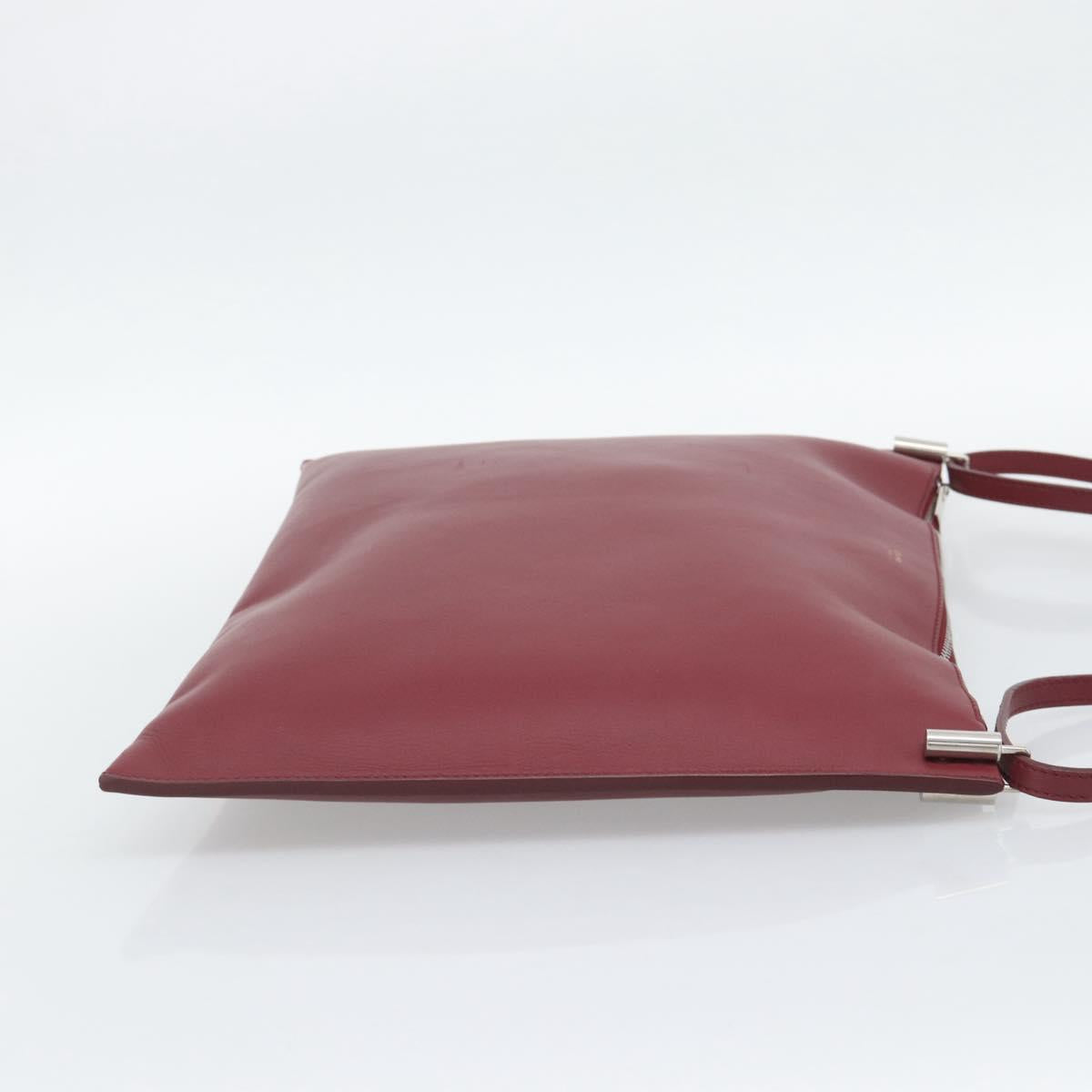 CELINE Shoulder Bag Leather Bordeaux Silver Auth 192759A - Jerrillo image 4