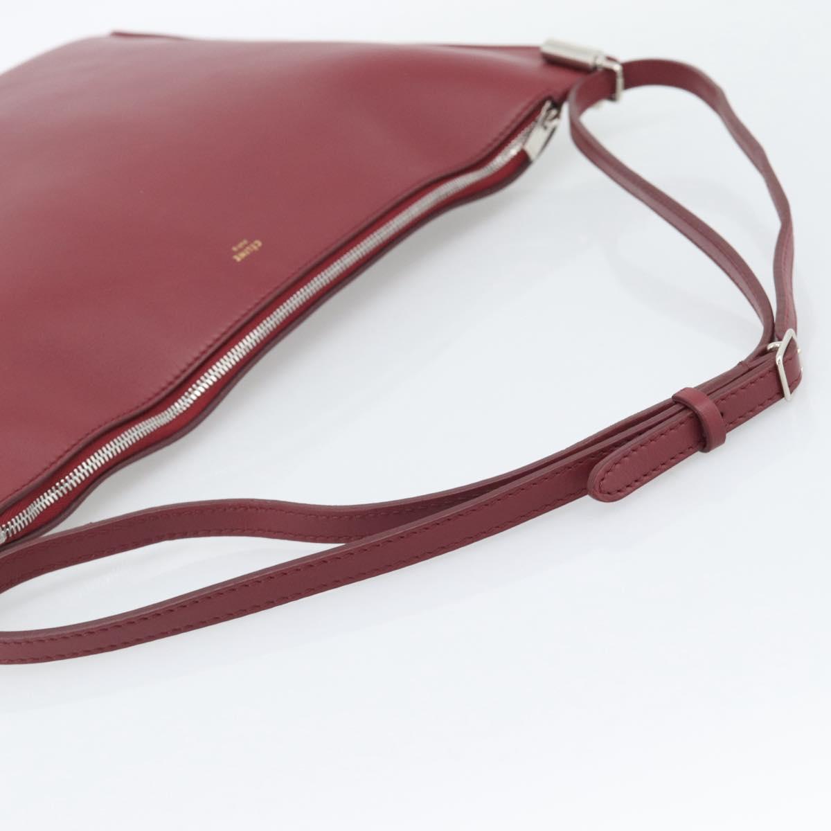 CELINE Shoulder Bag Leather Bordeaux Silver Auth 192759A - Jerrillo image 7