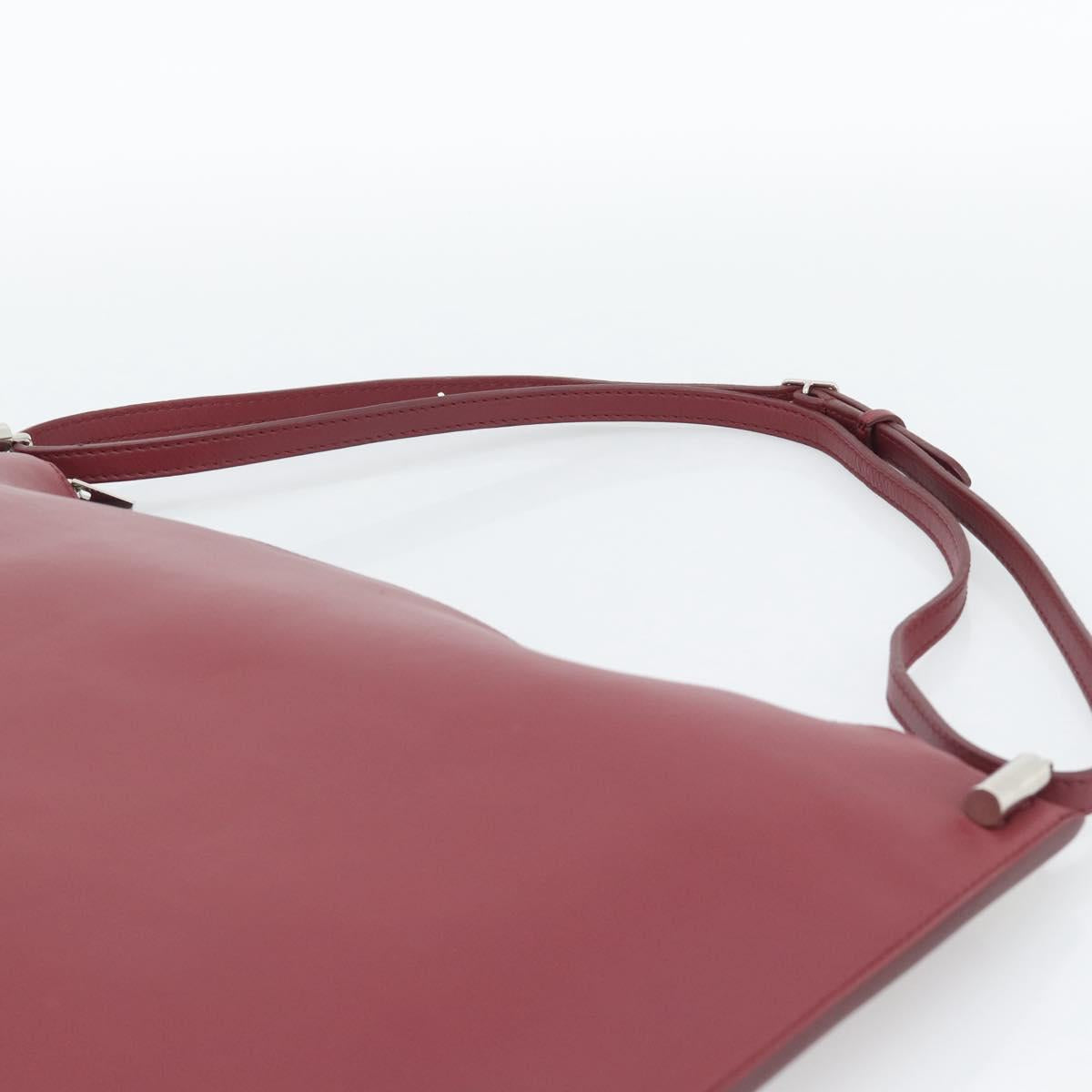 CELINE Shoulder Bag Leather Bordeaux Silver Auth 192759A - Jerrillo image 8