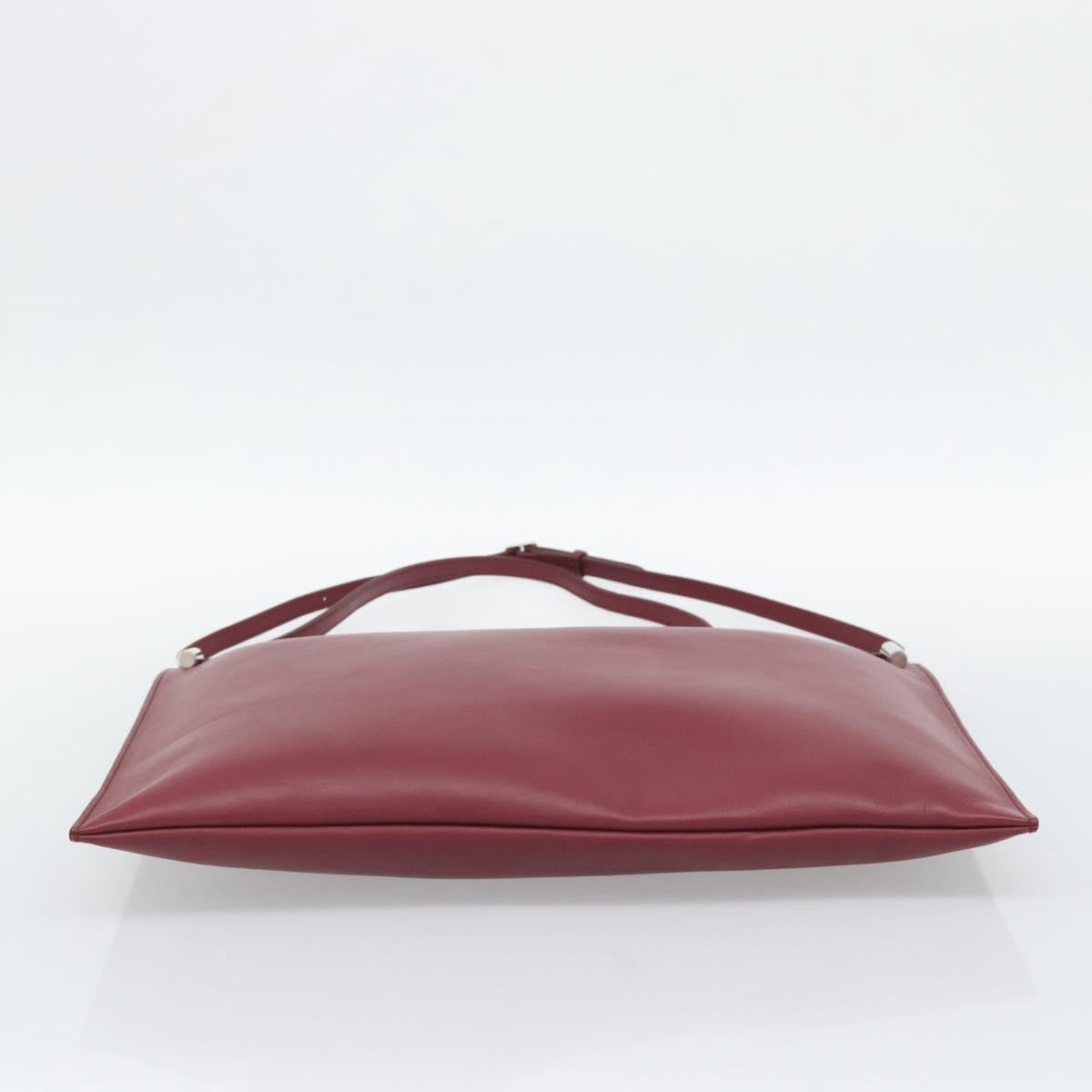 CELINE Shoulder Bag Leather Bordeaux Silver Auth 192759A - Jerrillo image 5