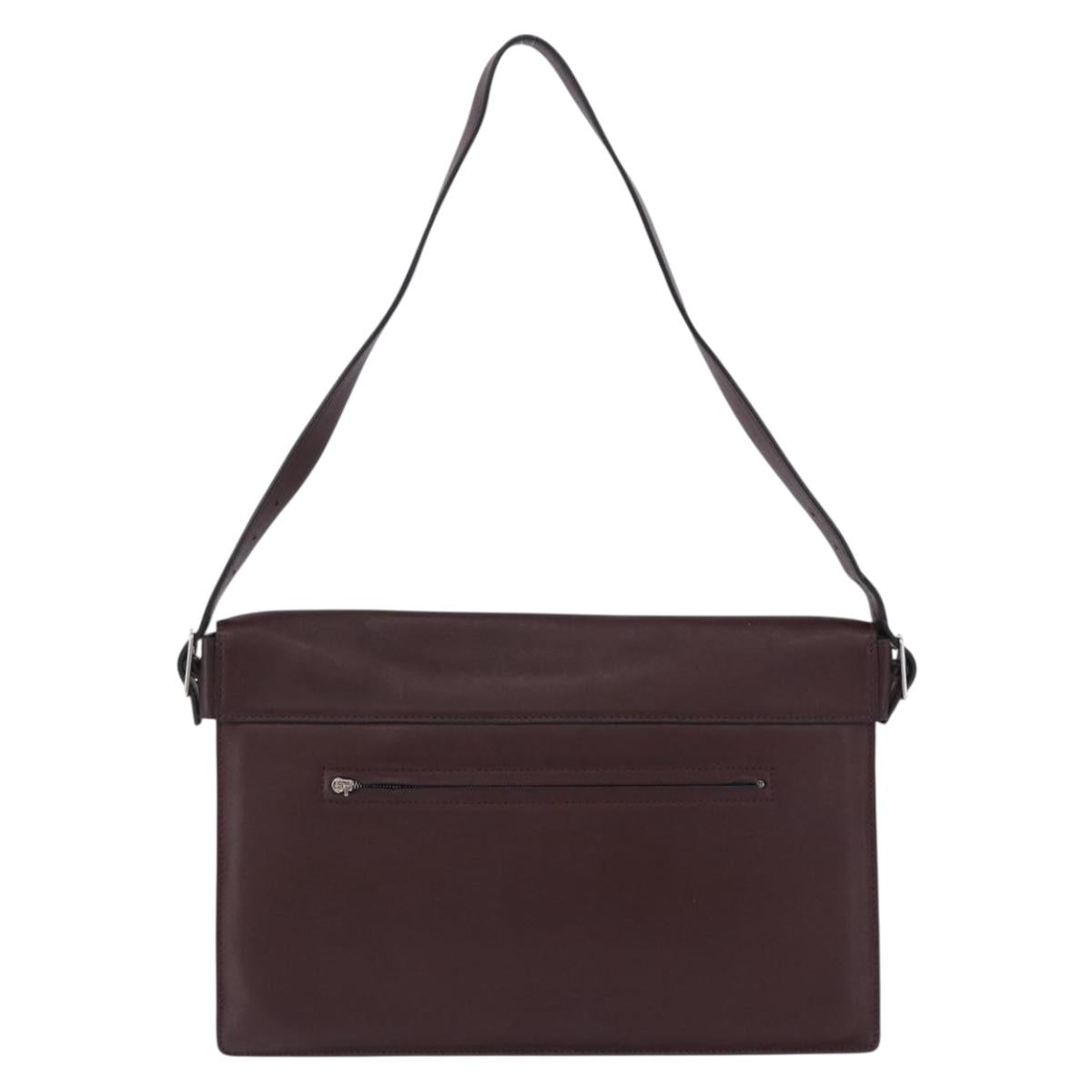 CELINE Shoulder Bag Leather Bordeaux Silver Auth 192760A - Jerrillo image 3