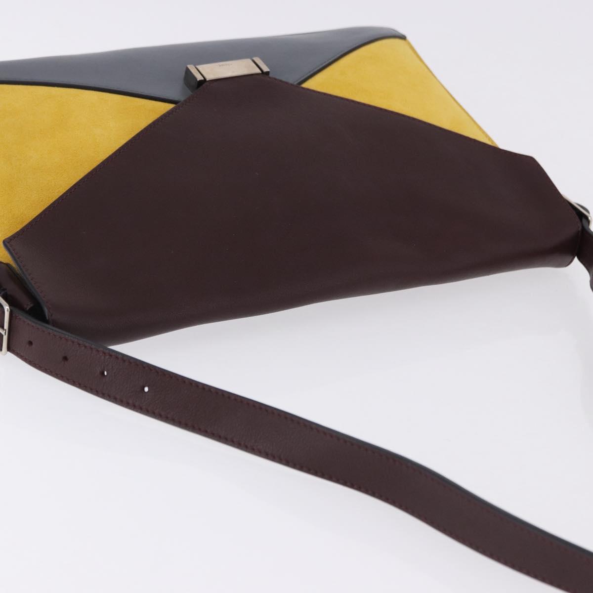 CELINE Shoulder Bag Leather Bordeaux Silver Auth 192760A - Jerrillo image 6