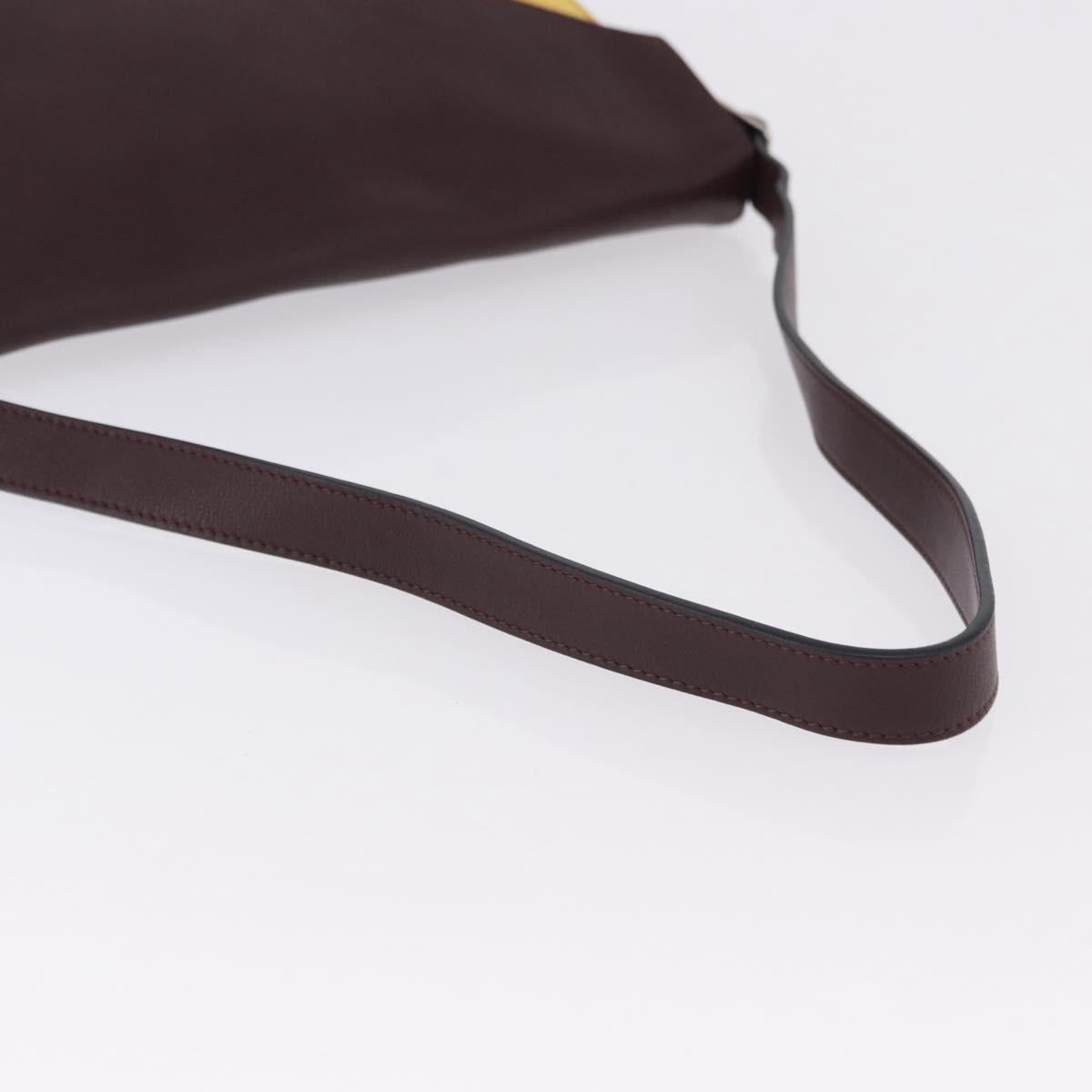 CELINE Shoulder Bag Leather Bordeaux Silver Auth 192760A - Jerrillo image 7