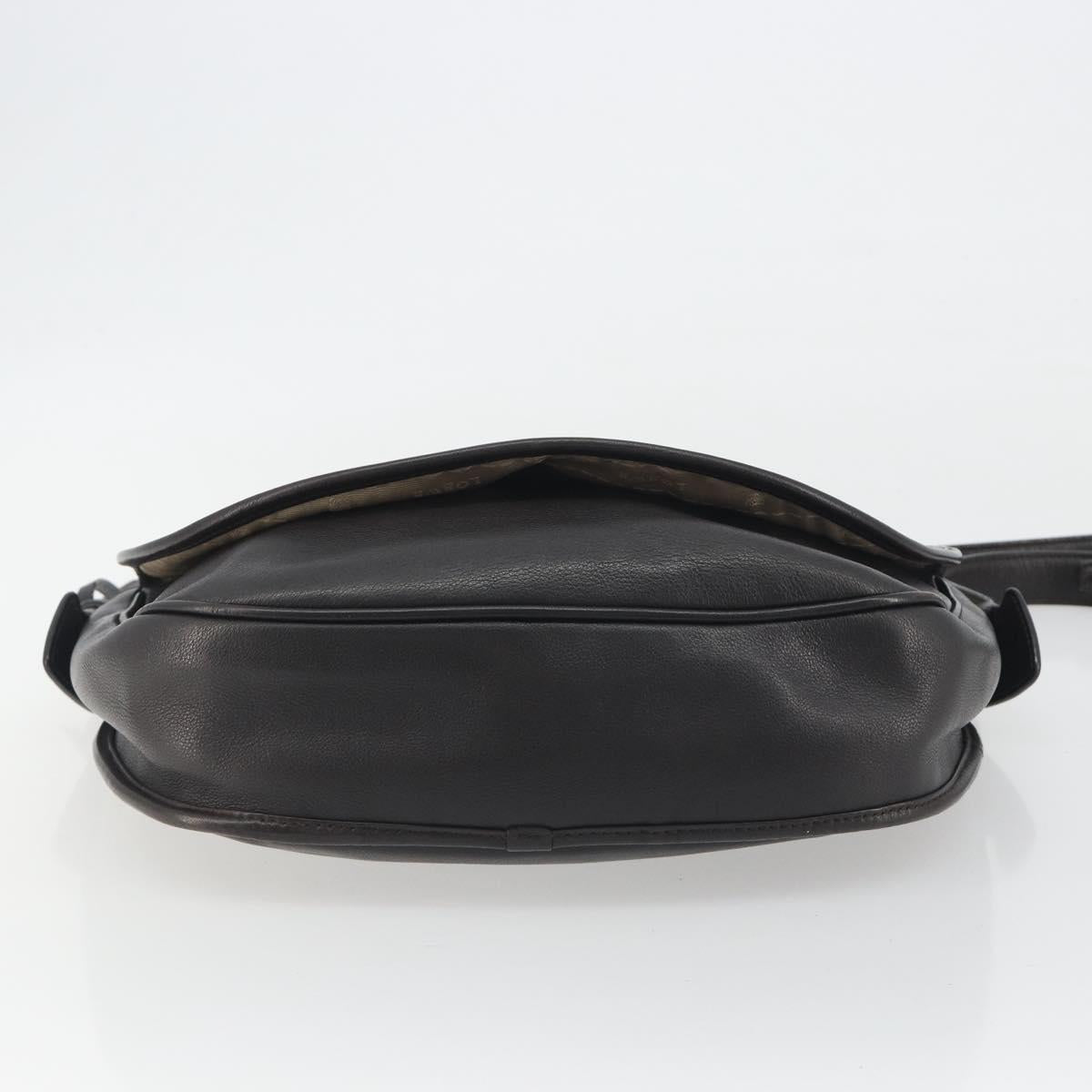 LOEWE Shoulder Bag Leather Dark Brown Gold Tone Auth 192782A - Jerrillo image 5