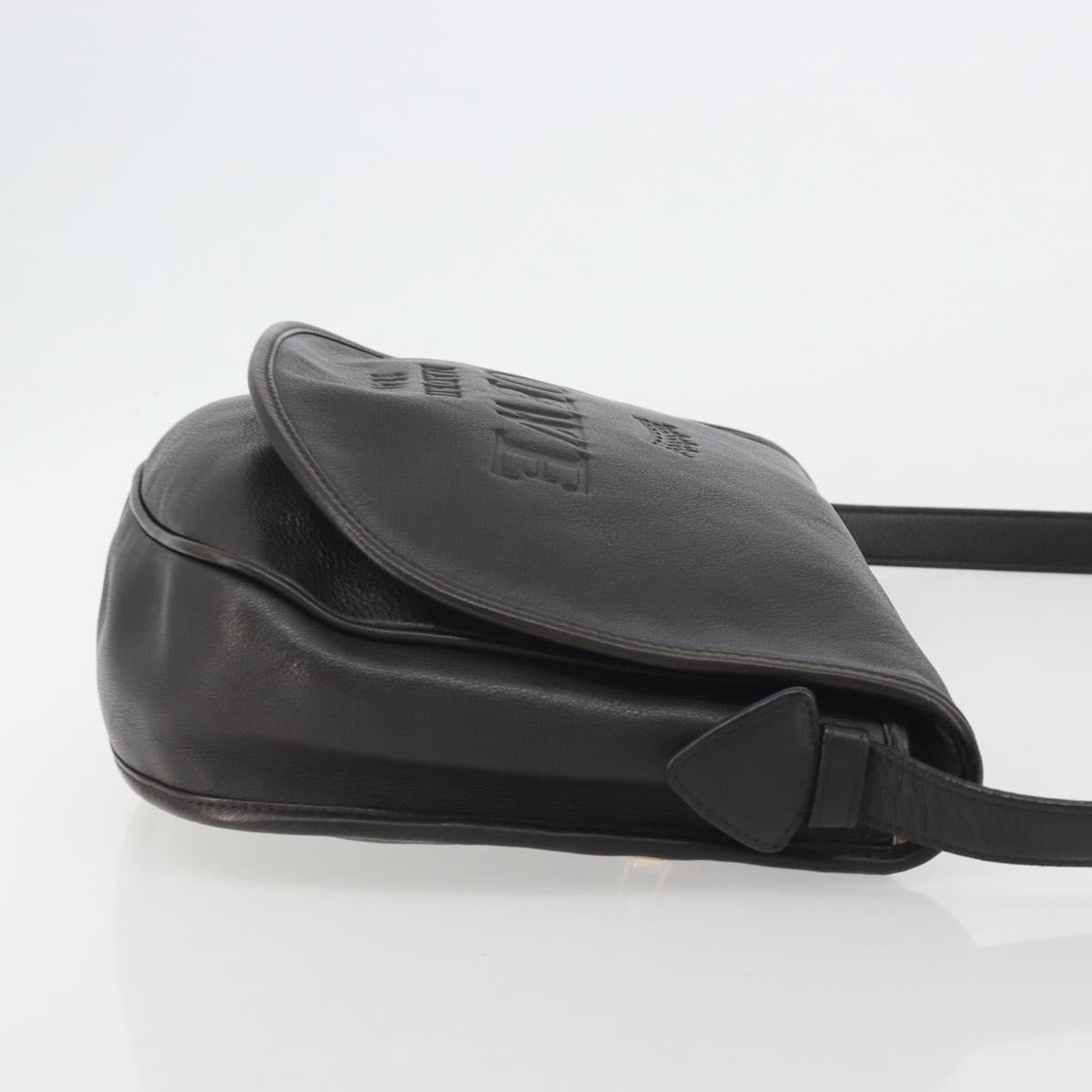 LOEWE Shoulder Bag Leather Dark Brown Gold Tone Auth 192782A - Jerrillo image 3