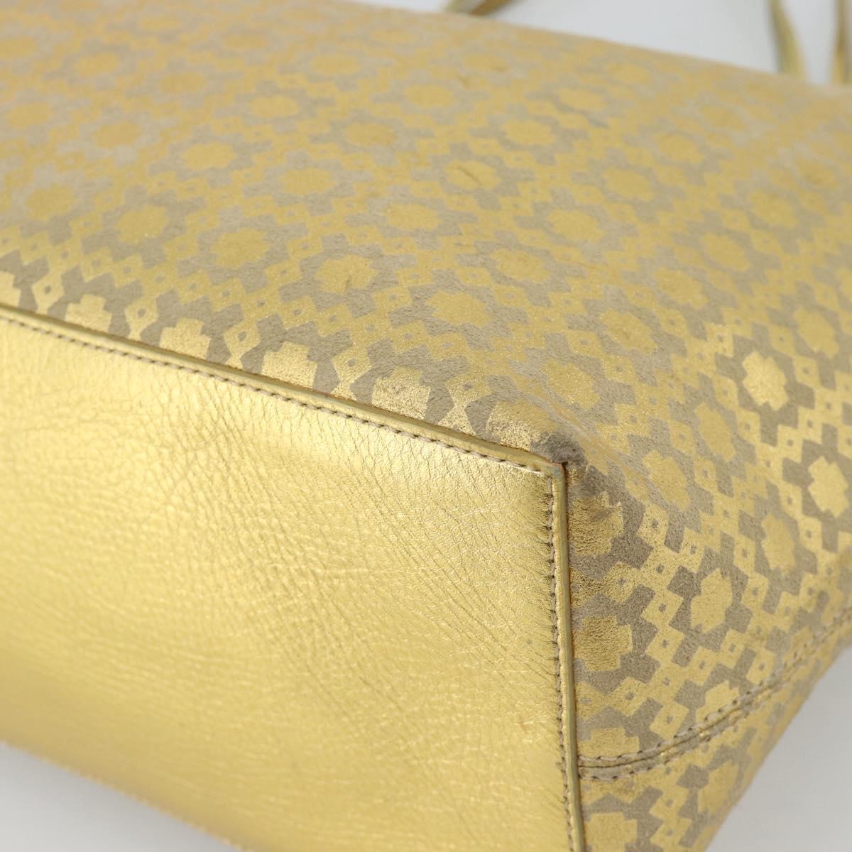 CELINE Tote Bag Suede Gold Auth 192815A - Jerrillo image 10