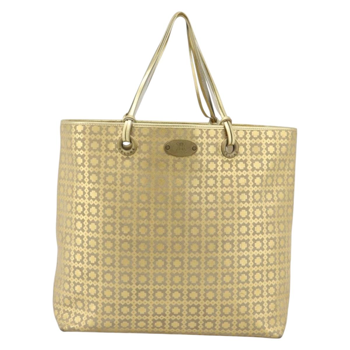 CELINE Tote Bag Suede Gold Auth 192815A - Jerrillo image 2