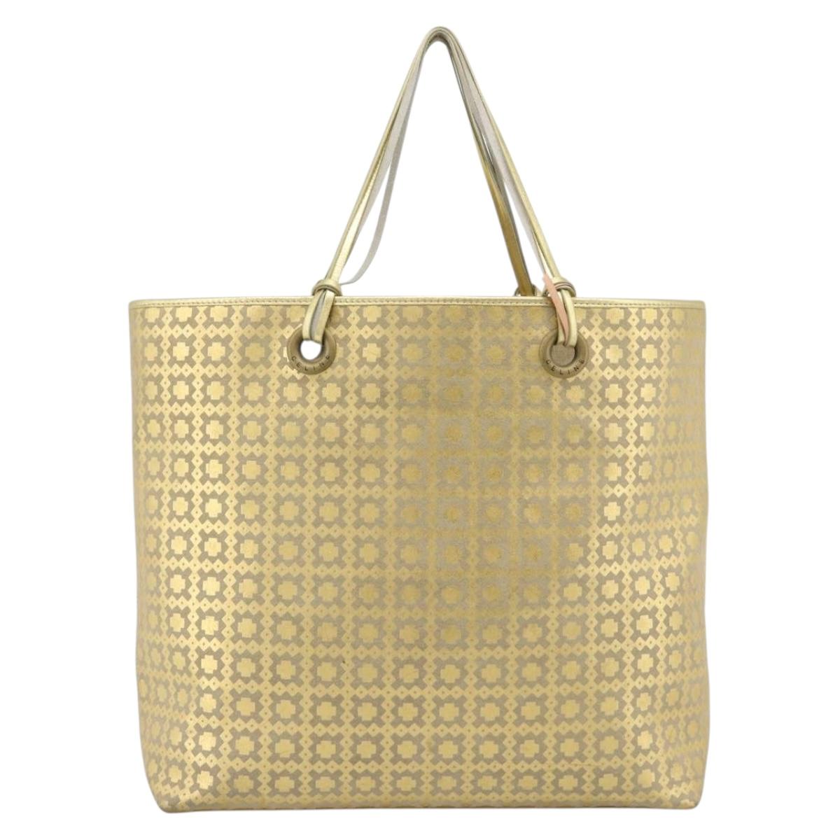 CELINE Tote Bag Suede Gold Auth 192815A - Jerrillo image 3