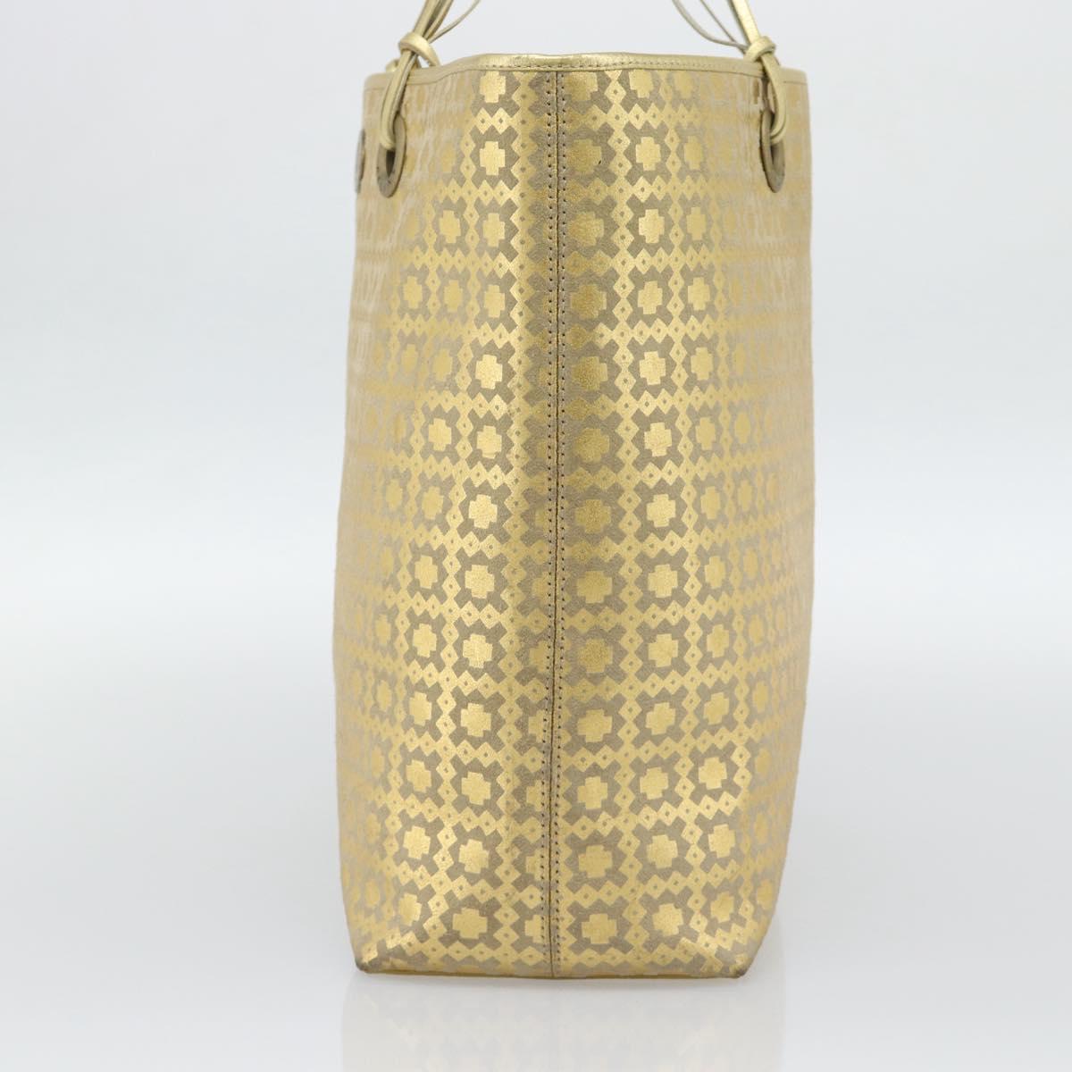 CELINE Tote Bag Suede Gold Auth 192815A - Jerrillo image 5