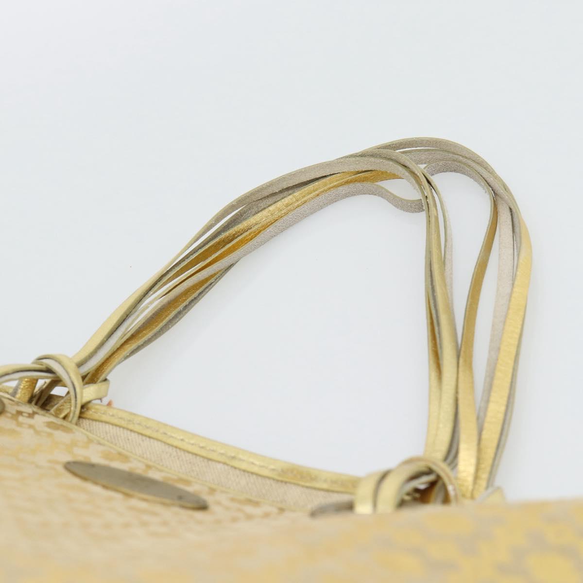 CELINE Tote Bag Suede Gold Auth 192815A - Jerrillo image 8