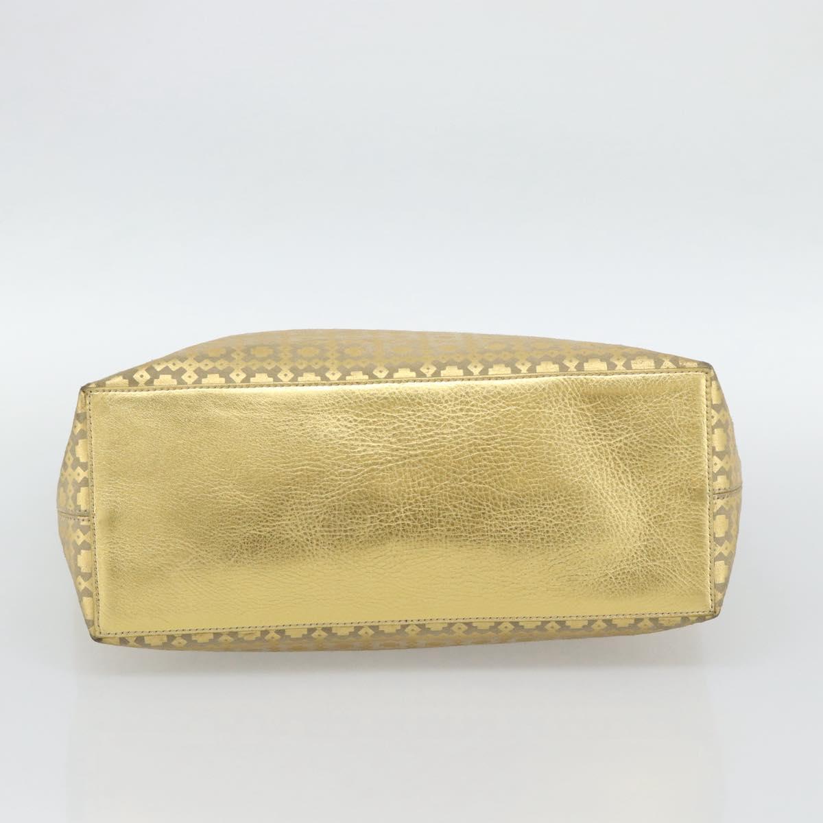 CELINE Tote Bag Suede Gold Auth 192815A - Jerrillo image 9