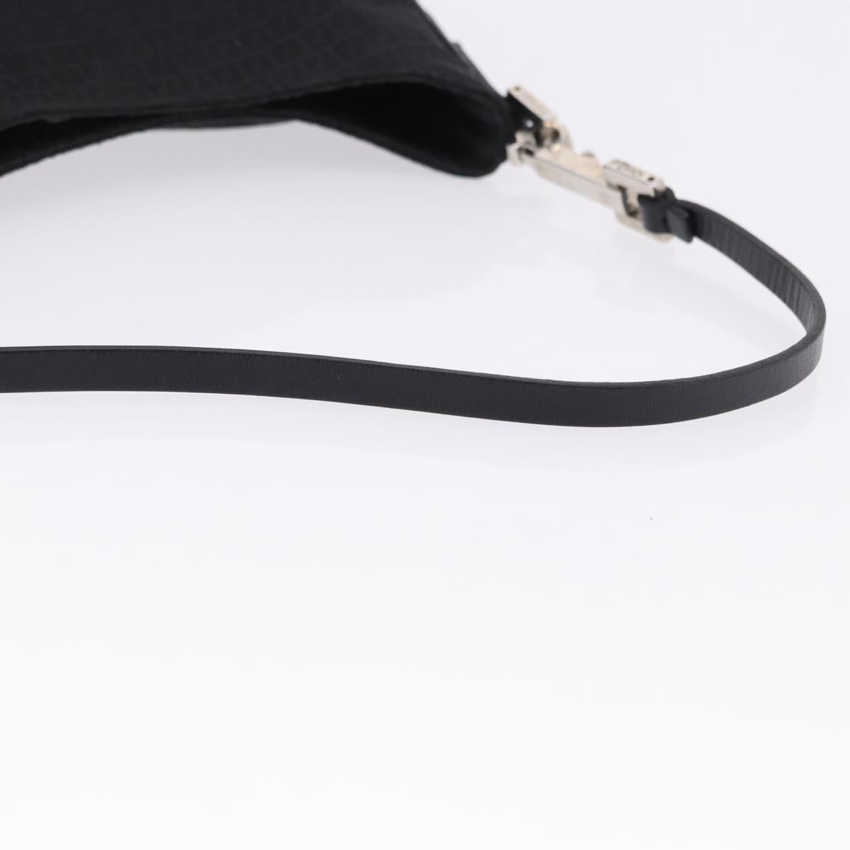 FENDI Zucchino Canvas Shoulder Bag Black Silver 8BR169 Auth 192840 - Jerrillo image 7