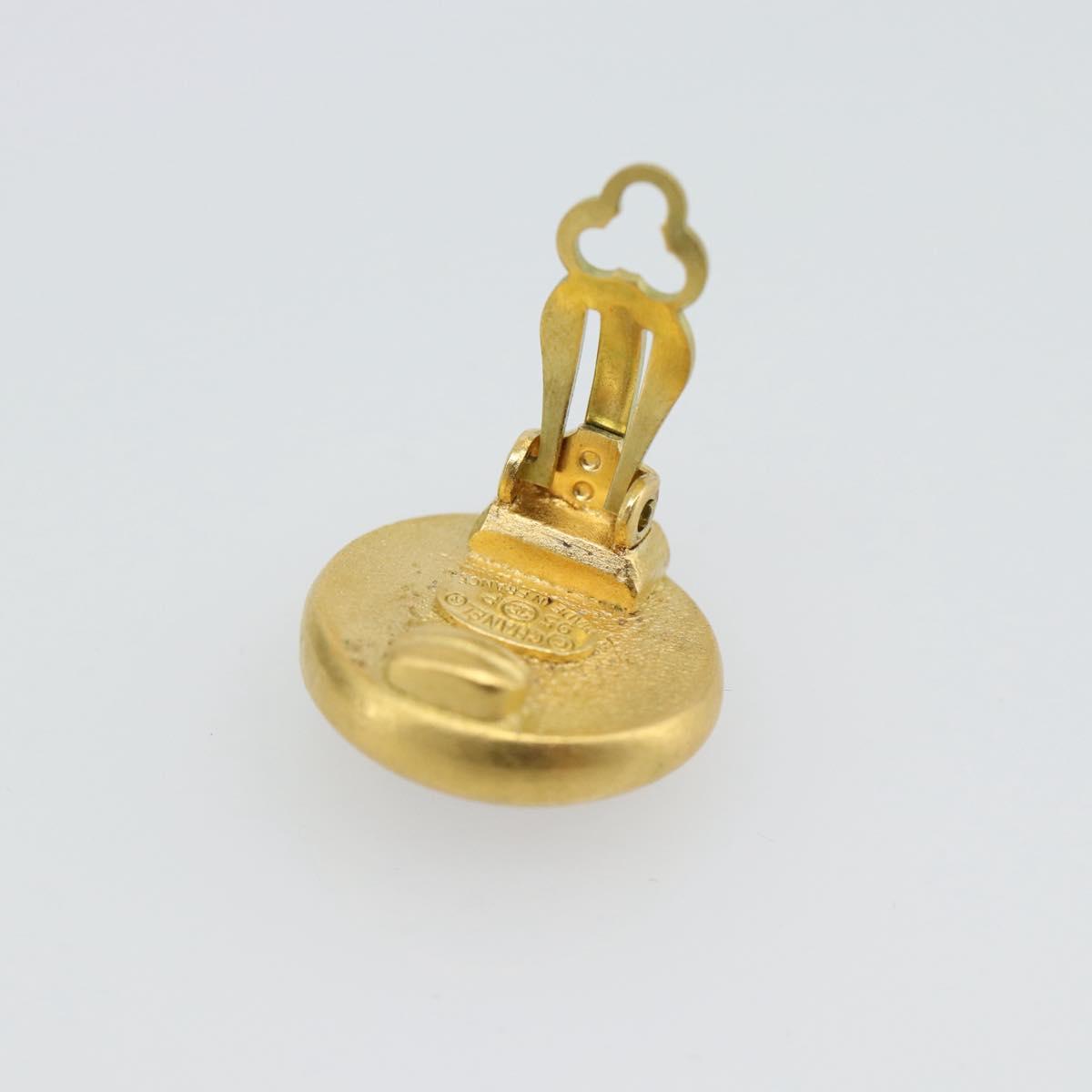 CHANEL Earring Metal Gold Tone Red CC Auth 192857V - Jerrillo image 10