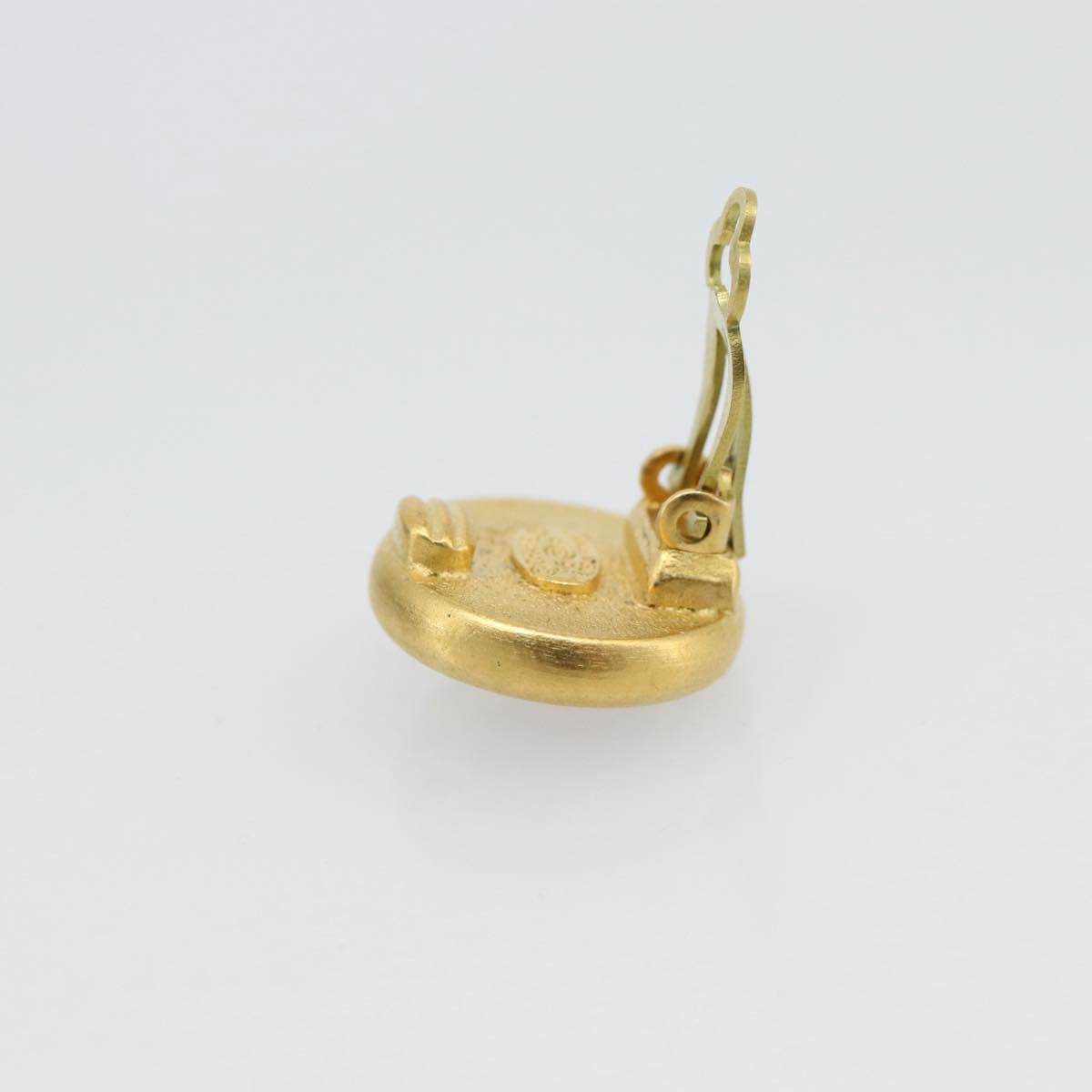 CHANEL Earring Metal Gold Tone Red CC Auth 192857V - Jerrillo image 9
