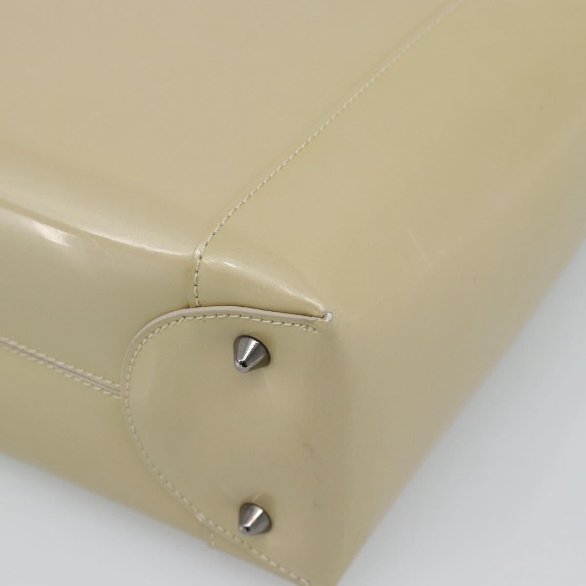 Christian Dior Maris Pearl Tote Bag Patent 2way Champagne Gold Auth 192876A - Jerrillo image 9
