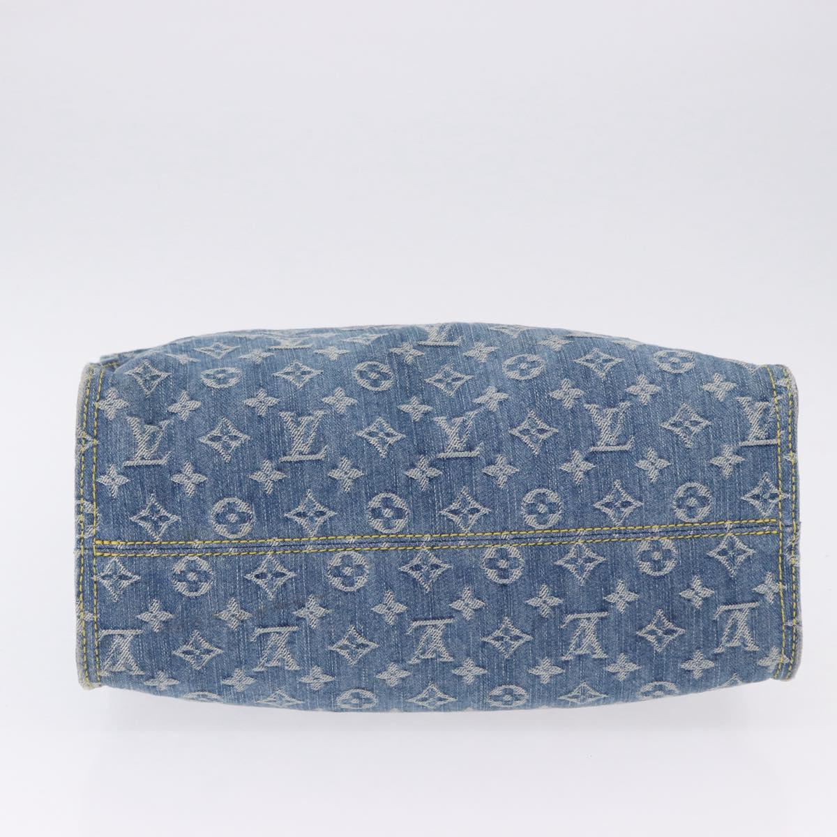 LOUIS VUITTON Monogram Denim On The Go MM Hand Bag Blue M46871 LV Auth 192928SAM - Jerrillo image 5