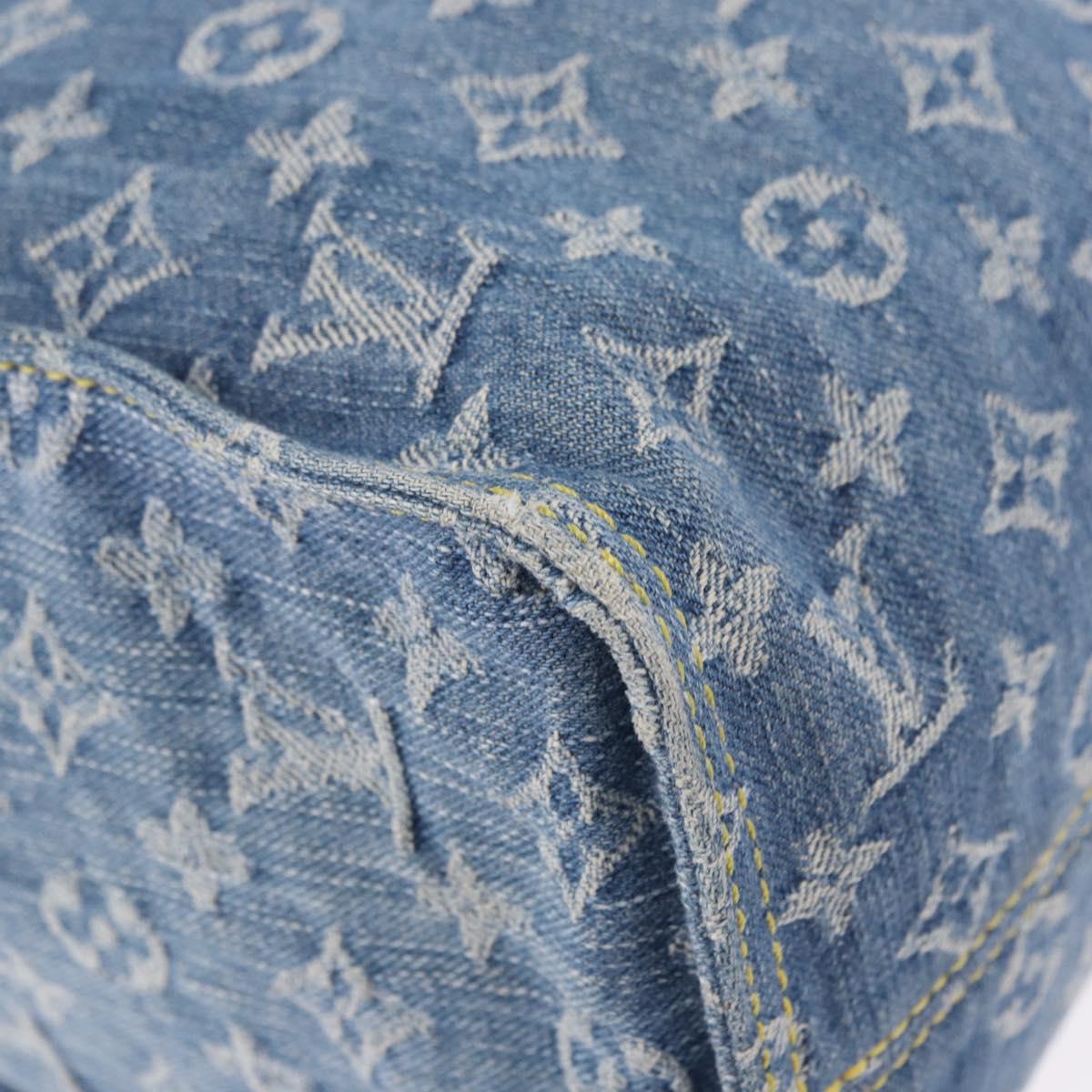 LOUIS VUITTON Monogram Denim On The Go MM Hand Bag Blue M46871 LV Auth 192928SAM - Jerrillo image 9