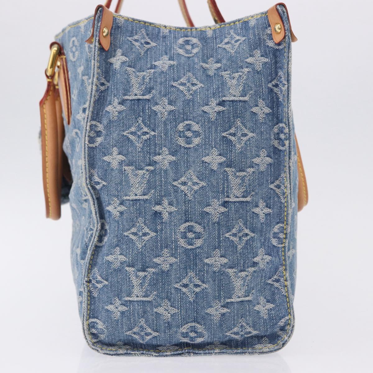 LOUIS VUITTON Monogram Denim On The Go MM Hand Bag Blue M46871 LV Auth 192928SAM - Jerrillo image 3